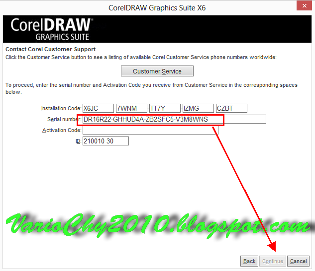 corel draw x6 activation code only